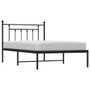 Bed Frame Black Steel Twin Bed Frame Rectangular Industrial A949-353532