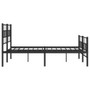 Metal Bed Frame Black Powder-Coated Steel King Size A949-355679