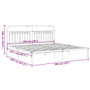 Bed Frame White Steel Full Bed Frame Rectangular Traditional A949-376655