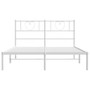 Bed Frame White Steel King Size Bed Frame Rectangular A949-355514