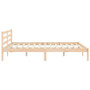 Bed Frame Natural 82.09 x 78.15 x 27.36 in Solid Pine Wood A949-900321