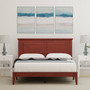 Full Traditional Solid Oak Wooden Platform Bed Frame with Headboard in Cherry Q280-CHWA5477
