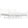 Bed Frame White Powder-Coated Steel 76.0 x 80.0 in Industrial A949-353610