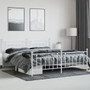 Bed Frame White Powder-Coated Steel 76.0 x 80.0 in Industrial A949-353610
