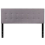 Queen size Modern Light Grey Fabric Upholstered Panel Headboard Q280-QLGHDBF15393874
