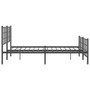 Bed Frame Black Powder-Coated Steel King Size Bed Frame A949-355581