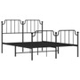 Bed Frame Black Powder-Coated Steel 53.1 x 74.8 in Bed Frame A949-373904