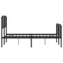 Bed Frame Black Powder-Coated Steel 53.1 x 74.8 in Bed Frame A949-373904