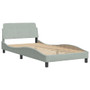 Bed Frame Light grey Velvet Twin Appealing Design Bed Frame A949-3207873