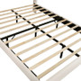 Full size Mid-Century Platform Bed Frame with Cream Velvet Upholstered Headboard Q280-CVFDELPBW1829581