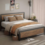 Queen Modern Metal Wood Industrial Platform Bed Frame with Headboard Footboard Q280-QGMPBS112685743