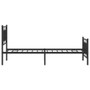 Bed Frame Black Powder-coated steel Twin Bed Frame Rectangular A949-374254