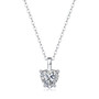 Casual Moissanite CZ Heart Dangle 925 Sterling Silver Necklace R866-JZ_667859567982