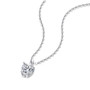Casual Moissanite CZ Heart Dangle 925 Sterling Silver Necklace R866-JZ_667859567982