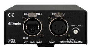 Studio Technologies Model 370 On-Air Dante Beltpack - Rear