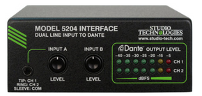 Model 5204 Dual Line Input to Dante Interface