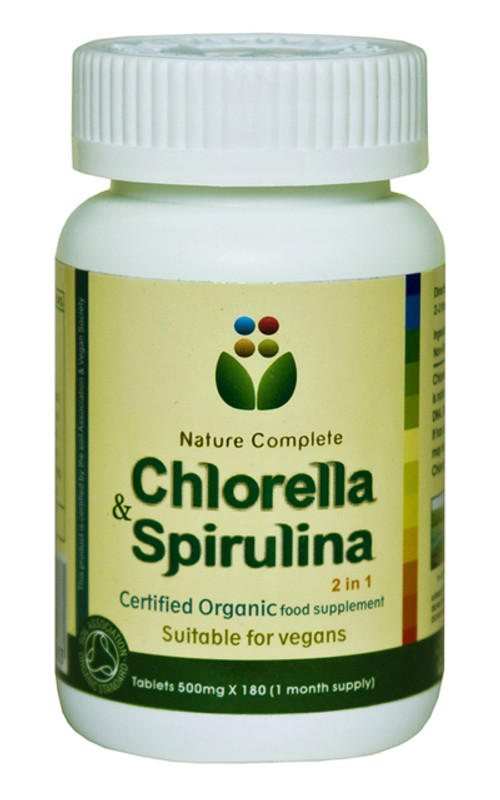 Chlorella + Spirulina 2-in-1 Tablets 360 x 500mg £19.95 Chlorella + Spirulina 2-in-1 Tablets 360 x 500mg £19.95