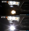 LED Fog light before and after