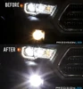 LED Fog light before and after