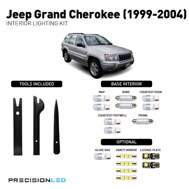 Jeep Grand Cherokee Premium LED Interior Lighting Package 2004
