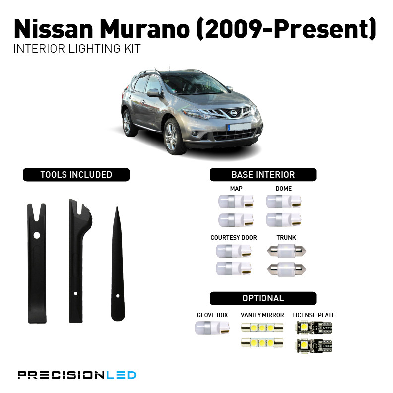 Nissan Murano Premium LED Interior Lighting Package 2015, 2014