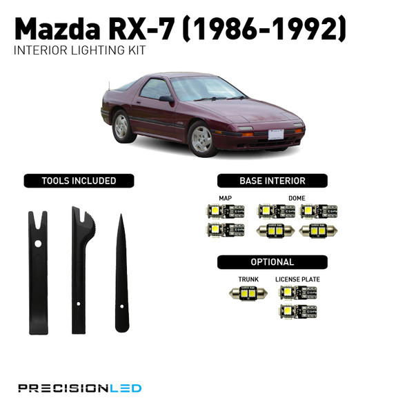 Mazda RX-7 Premium LED Interior Lighting Package 1992, 1991, 1990