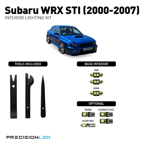Subaru WRX STI Premium LED Interior Lighting Package 2007, 2006