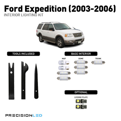 Blue LED Interior & License Plate Light Kit For 2003-2014 Ford Expedition – 17 Bulbs