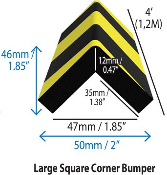 Large Square Corner Bumper Kasama.us