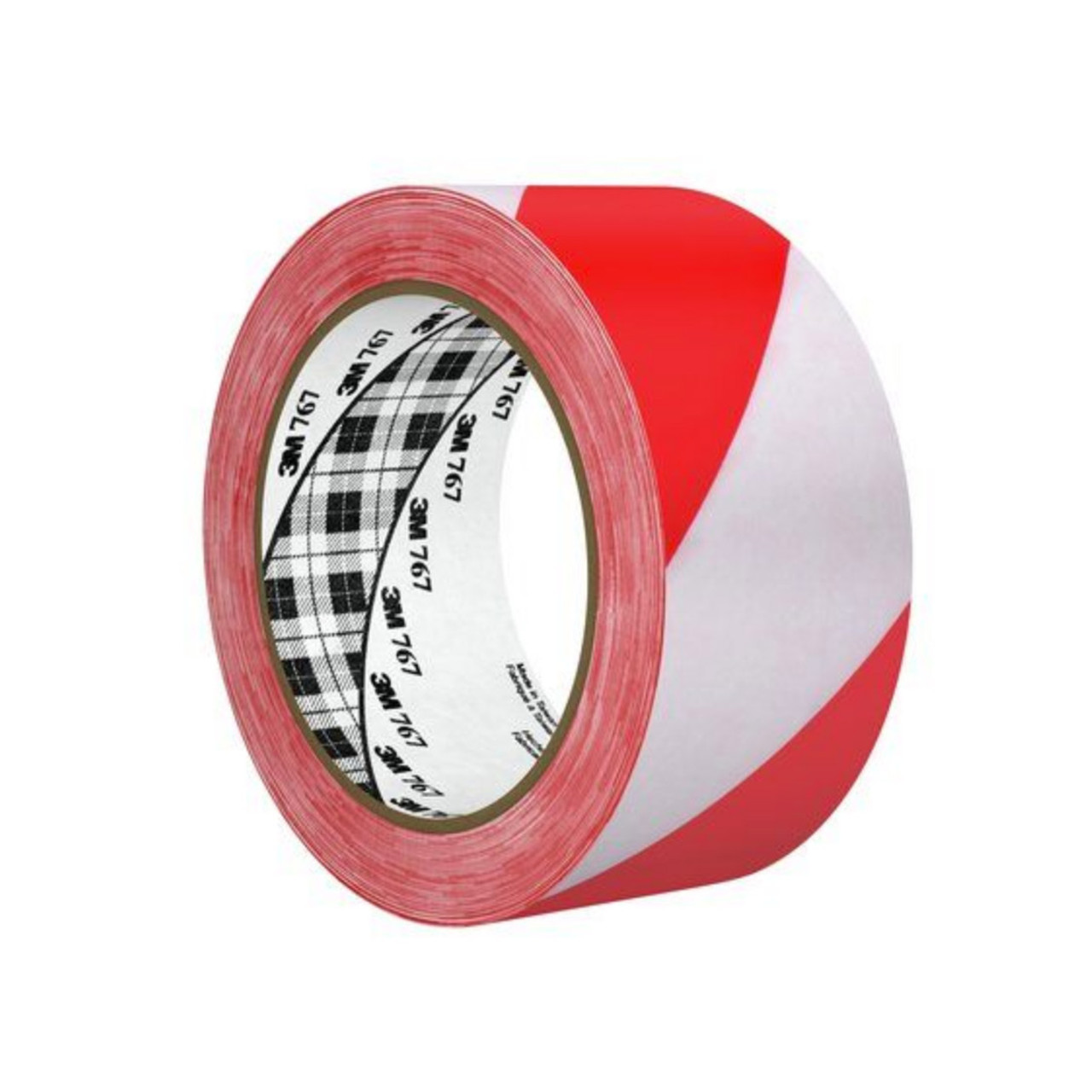 Red/White Vinyl Fire Resistant Tape - 3 Inch x 18 Yards