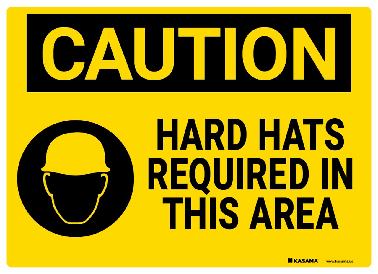 Caution Sign Hard Hats Required Kasama Us