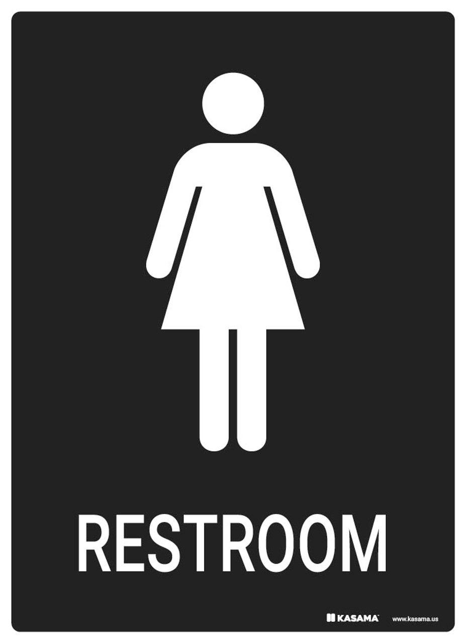 Restroom Sign Female Black Kasama us restroom-sign-female-black-kasama-us