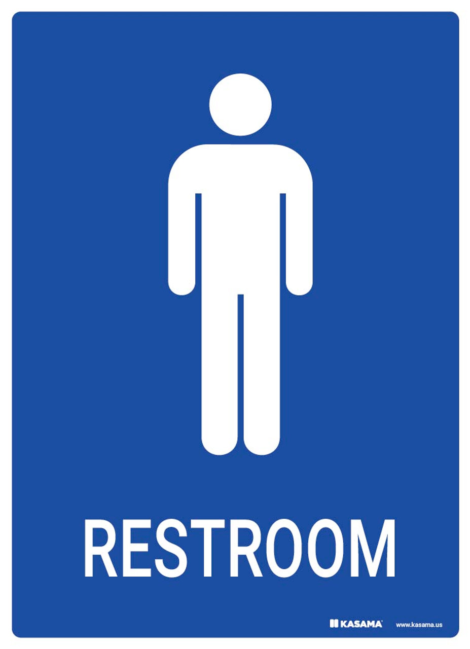 Restroom Sign - Male - Blue | Kasama.us