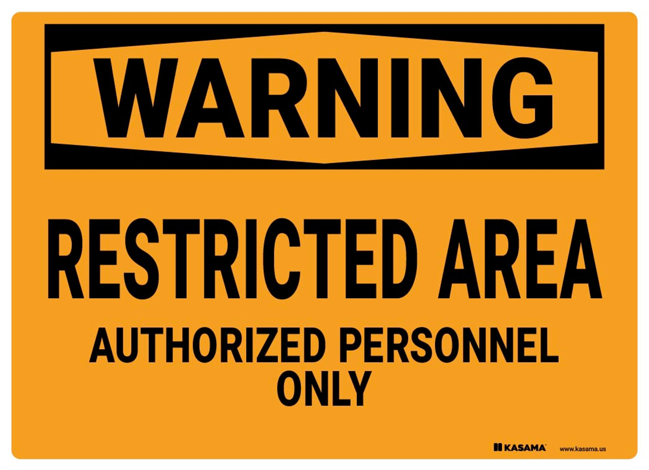 Warning Sign Restricted Area Authorized Personnel Only