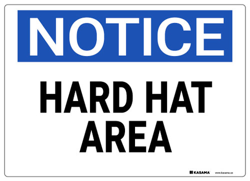 OSHA Sign - NOTICE Hard Hat Protection Required - PPE