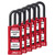 ZING PADLOCK KEYED ALIKE SET (6) RED