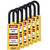 ZING PADLOCK KEY ALIKE SET (6) YELLOW