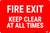 Fire Exit - Keep Clear Floor Sign
