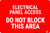 Electrical Panel - Do Not Block Floor Sign
