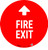Fire Exit Direction Floor Sign