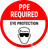 PPE Required - Eye Protection Floor Sign