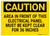 Caution Sign - Area In Front Of Electrical Panel Must Be Kept Clear (36 inches) Caution Sign - Area In Front Of Electrical Panel Must Be Kept Clear (36 inches)