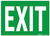 Exit Sign - White on Green