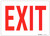 Exit Sign - Red on White