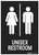 Restroom Sign - Unisex - Black Restroom Sign - Unisex - Black