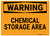 Warning Sign - Chemical Storage Area Warning Sign - Chemical Storage Area