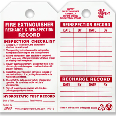 fire extinguisher inspection checklist