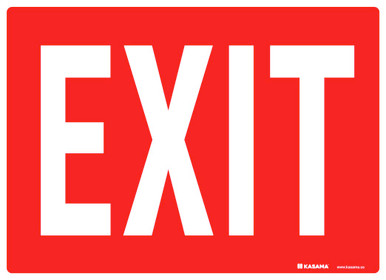 Exit Sign - White on Red | Kasama.us