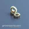 GruvenParts upgraded solid brass pinion gears and high-strength polymer cable drive wheel for Schukra 2016901 and 2016902 power lumbar support mechanisms in GM, Ford, Honda, and Acura vehicles.