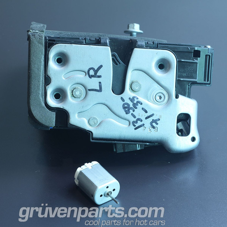 GruvenParts high-torque replacement door lock actuator motor for 2014 and newer GM vehicles including Silverado, Sierra, Tahoe, Suburban, Yukon, and Escalade.